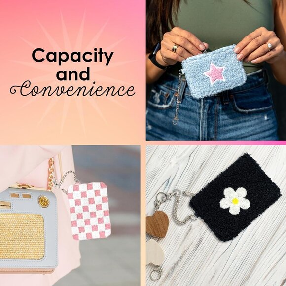 💖 Living Royal Baby Blue Keychain Pouch – Pink Star Design 💖 - Picture 5 of 10